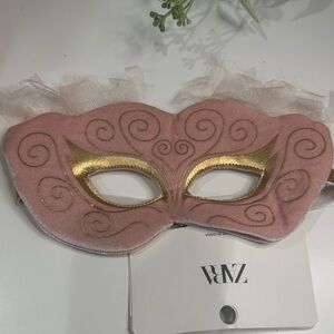 Zara Blush and Gold Swirl Eye Mask